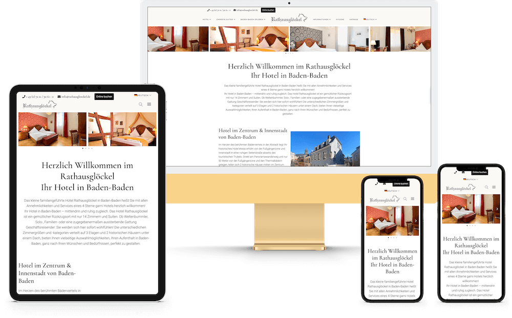 Webdesign Referenz: Hotel Rathausglöckel