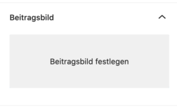 WordPress Beitragsbild festlegen im Gutenberg Editor