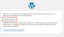 WordPress Datenbank reparieren