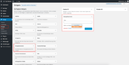 WordPress Menu in Widgets