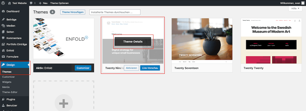 WordPress Theme-Details hover